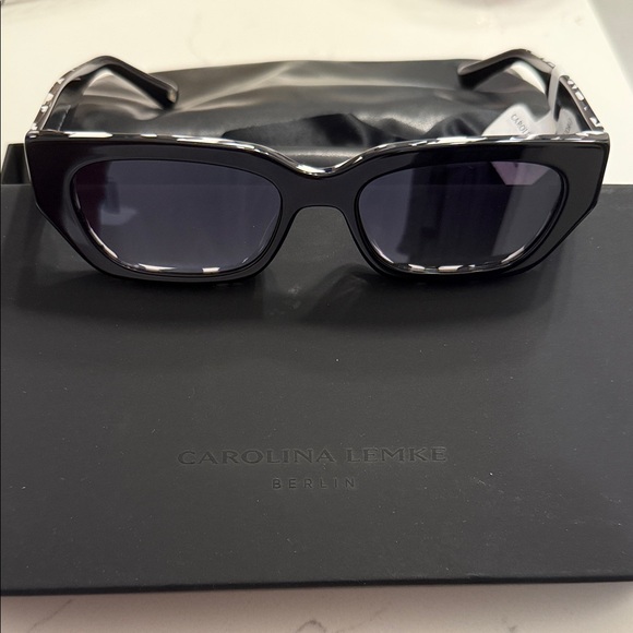 Carolina Lemke Accessories - Carolina Lemke Black Cat-Eye Women's Sunglasses